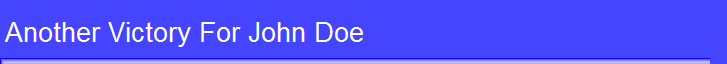 Another Victory For John Doe